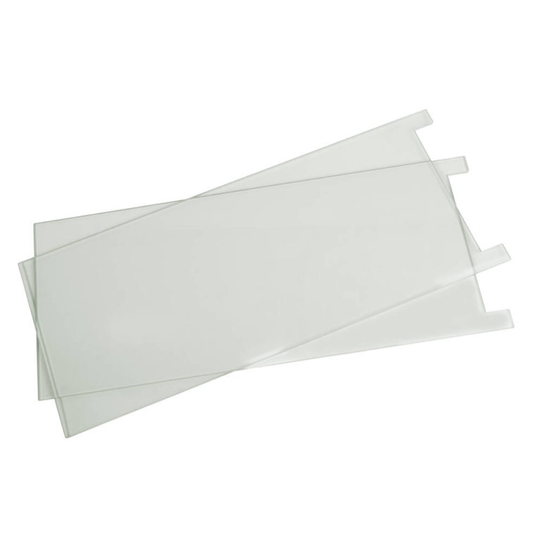 CSQ20 Glass plates, Pk/2 Notched Thistle Scientific