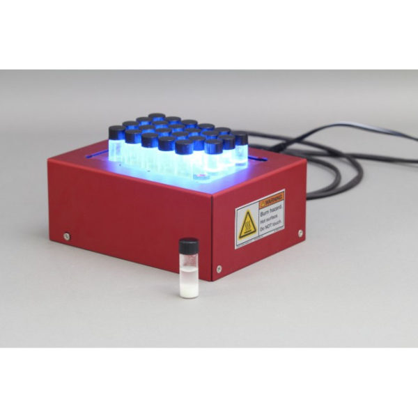 Aluminum Heat Block Insert for heating and mixing photoredox reactions